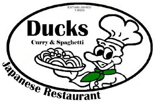 ESTABLISHED 1995 DUCKS CURRY & SPAGHETTI JAPANESE RESTAURANT logo