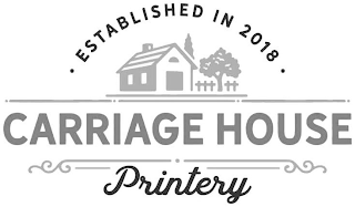 ESTABLISHED 2018 CARRIAGE HOUSE PRINTERY logo