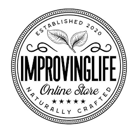 ESTABLISHED 2020 IMPROVINGLIFE ONLINE STORE NATURALLY CRAFTED logo