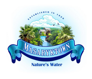 ESTABLISHED IN 1926 MASARYKTOWN NATURE'S WATER logo