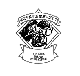 ESTATE SELECT, THREE BEAN RESERVE logo