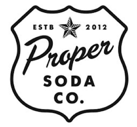 ESTB 2012 PROPER SODA CO. logo