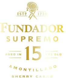 ESTD 1730 FUNDADOR SUPREMO AGED IN 15 YRS OLD AMONTILLADO SHERRY CASKS logo
