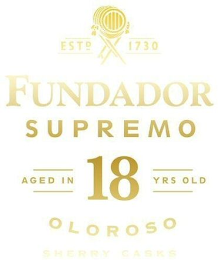 ESTD 1730 FUNDADOR SUPREMO AGED IN 18 YRS OLD OLOROSO SHERRY CASKS logo