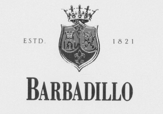 ESTD. 1821 BARBADILLO logo