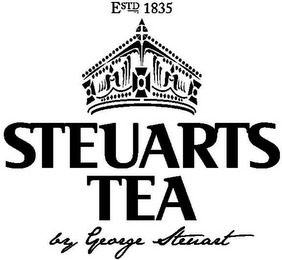 ESTD. 1835 STEUARTS TEA BY GEORGE STEUART logo