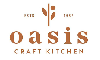 ESTD 1987 OASIS CRAFT KITCHEN logo