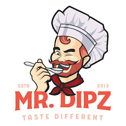ESTD 2013 MR. DIPZ TASTE DIFFERENT logo