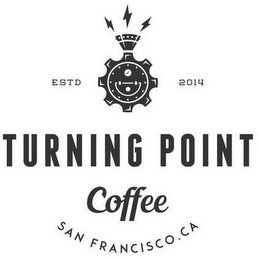 ESTD 2014 TURNING POINT COFFEE SAN FRANCISCO.CA logo
