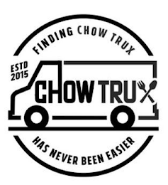 ESTD 2015 FINDING CHOW TRUX CHOW TRUX HAS NEVER BEEN EASIER logo