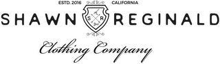 ESTD. 2016 CALIFORNIA SHAWN REGINALD SRCLOTHING COMPANY logo