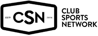 ESTD CSN 2016 CLUB SPORTS NETWORK logo