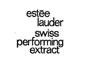 ESTEE LAUDER SWISS PERFORMING EXTRACT logo