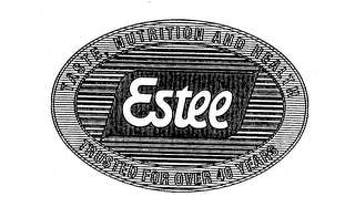 ESTEE TASTE, NUTRITION AND HEALTH TRUSTED FOR OVER 40 YEARS logo