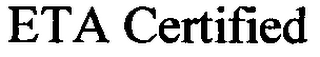 ETA CERTIFIED logo
