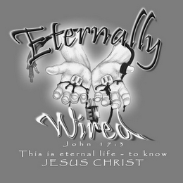 ETERNALLY WIRED "THIS IS ETERNAL LIFE... TO KNOW JESUS CHRIST." JOHN 17:3 logo