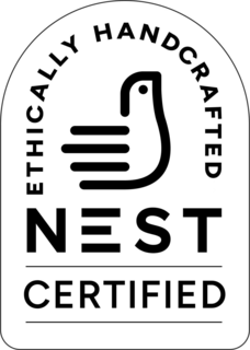 ETHICALLY HANDCRAFTED NEST CERTIFIED logo