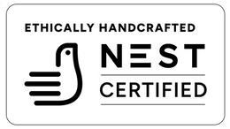 ETHICALLY HANDCRAFTED NEST CERTIFIED logo