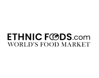 ETHNIC FOODS.COM WORLD'S FOOD MARKET logo