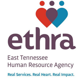 ETHRA EAST TENNESSEE HUMAN RESOURCE AGENCY REAL SERVICES. REAL HEART. REAL IMPACT. logo