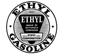 ETHYL GASOLINE WITH ETHYL BRAND OF ANTIKNOCK COMPOUND ETHYL CORPORATION logo