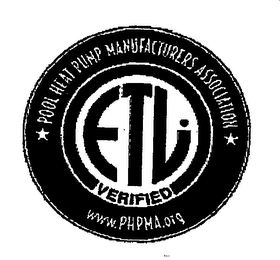 ETL VERIFIED POOL HEAT PUMP MANUFACTURERS ASSOCIATION WWW.PHPMA.ORG logo