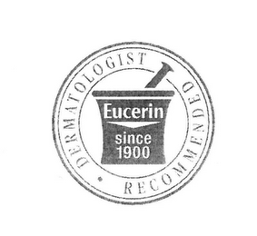 EUCERIN SINCE 1900 DERMATOLOGIST · RECOMMENDED logo