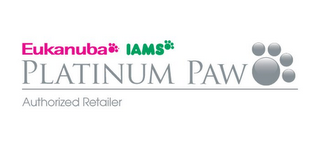 EUKANUBA IAMS PLATINUM PAW AUTHORIZED RETAILER logo