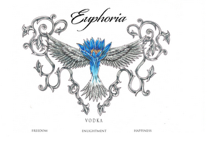 EUPHORIA VODKA FREEDOM ENLIGHTMENT HAPPINESS logo