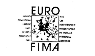 EURO FIMA MILANO BIRMINGHAM UTRECHT BASEL BRUSSELS DUSSELDORF PARIS BIAS C&I HET INSTRUMENT INELTEC/ILMAC INSTRURAMA INTERKAMA MESUCORA logo