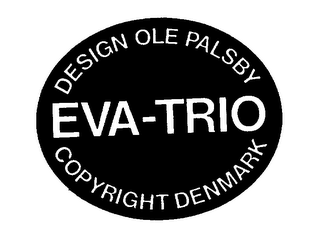 EVA-TRIO DESIGN OLE PALSBY COPYRIGHT DENMARK logo