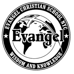 EVANGEL CHRISTIAN SCHOOL NYC EVANGEL WISDOM AND KNOWLEDGE logo