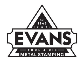 EVANS TOOL & DIE METAL STAMPING EST. 1948 logo