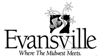 EVANSVILLE WHERE THE MIDWEST MEETS. logo