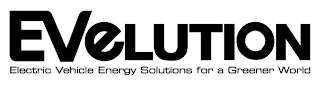 EVELUTION ELECTRIC VEHICLE ENERGY SOLUTIONS FOR A GREENER WORLD logo