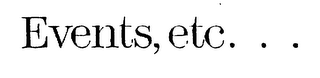 EVENTS, ETC. . . logo