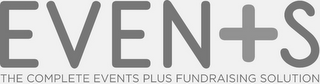 EVENTS THE COMPLETE EVENTS PLUS FUNDRAISING SOLUTION logo