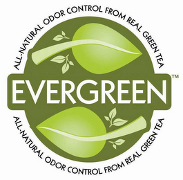EVERGREEN ALL-NATURAL ODOR CONTROL FROM REAL GREEN TEA logo