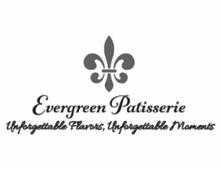 EVERGREEN PATISSERIE UNFORGETTABLE FLAVORS, UNFORGETTABLE MOMENTS logo