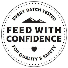 EVERY BATCH TESTED FEED WITH CONFIDENCE FOR QUALITY & SAFETY logo