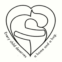 EVERY CHILD DESERVES A HOME AND A HUG. logo