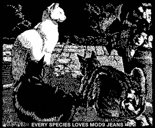 EVERY SPECIES LOVES MOD9 JEANS logo