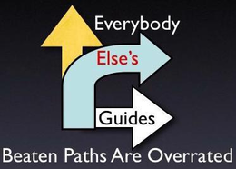 EVERYBODY ELSE'S GUIDES BEATEN PATHS ARE OVERRATED logo