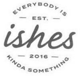 EVERYBODY IS EST. ISHES 2016 KINDA SOMETHING logo