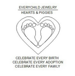 EVERYCHILD JEWELRY HEARTS & PIGGIES CELEBRATE EVERY BIRTH CELEBRATE EVERY ADOPTION CELEBRATE EVERY FAMILY logo