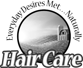 EVERYDAY DESIRES MET . . . NATURALLY HAIR CARE logo