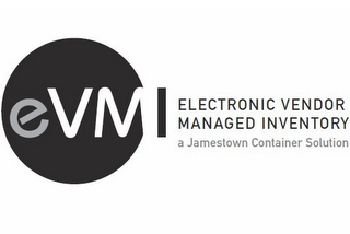 EVMI ELECTRONIC VENDOR MANAGED INVENTORY A JAMESTOWN CONTAINER SOLUTION logo