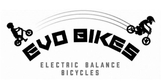 EVO BIKES ELECTRIC BALANCE BICYCLES logo