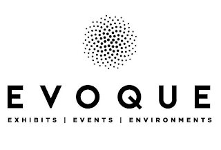 EVOQUE EXHIBITS EVENTS ENVIRONMENTS logo