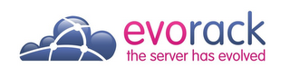 EVORACK THE SERVER HAS EVOLVED logo